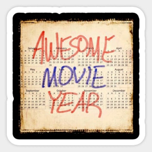 Awesome Movie Year Sticker
